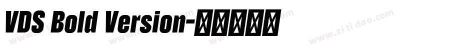VDS Bold Version字体转换